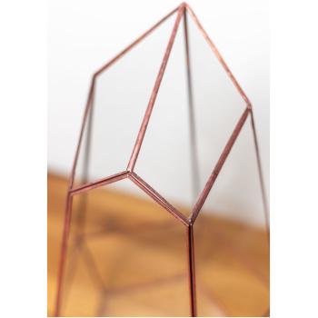 Geometric glass terrarium