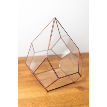 Geometric glass terrarium