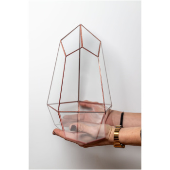 Handmade stained glass terrarium