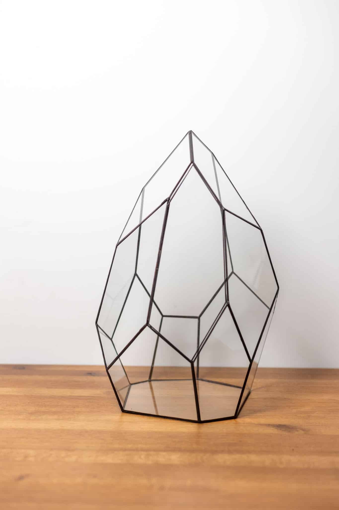 Geometric glass terrarium