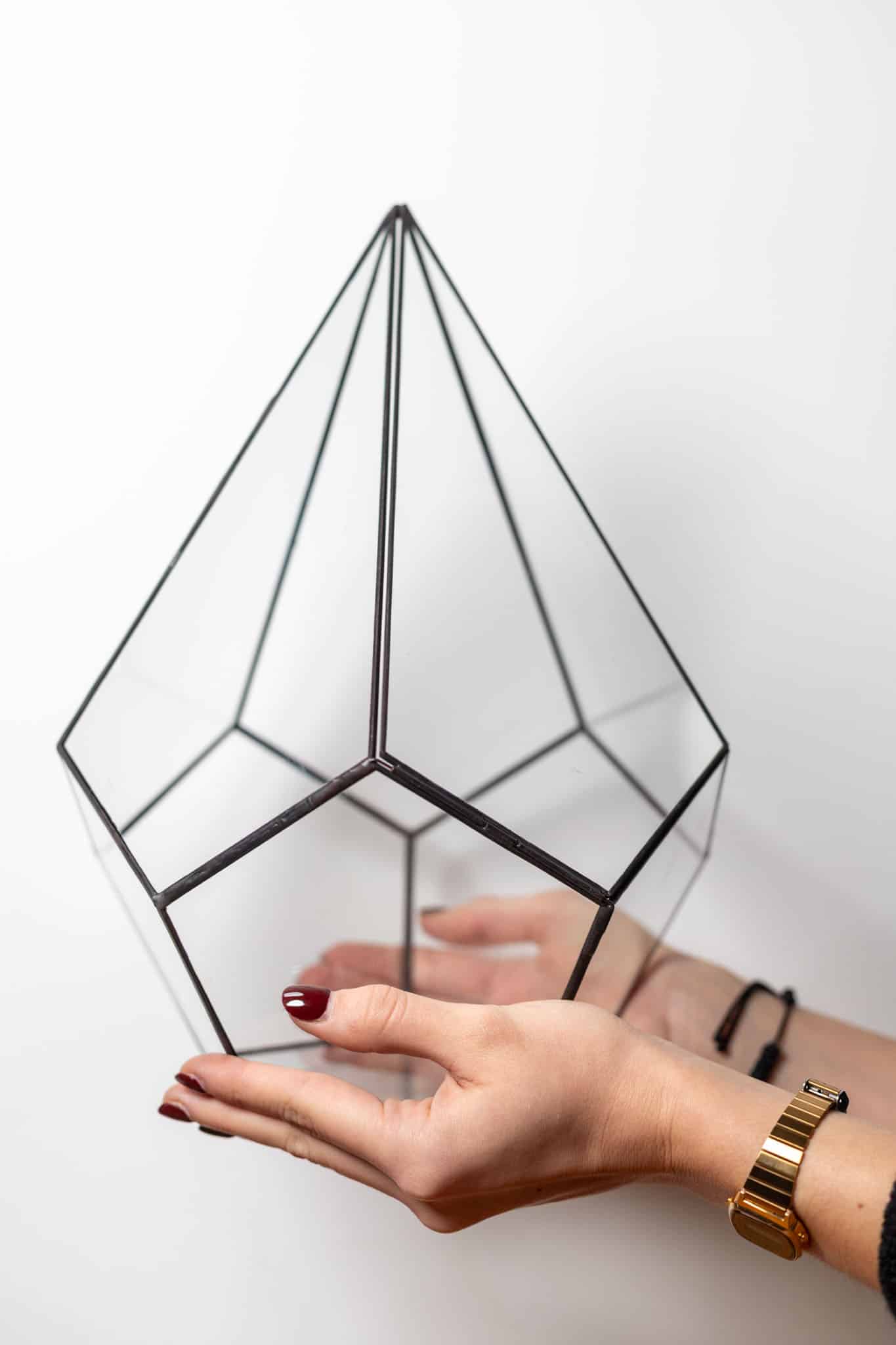 Glass LOUVRE Container – handmade Tiffany-style