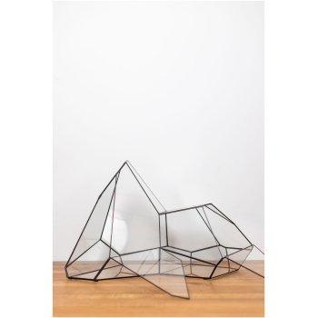 Handmade stained glass terrarium