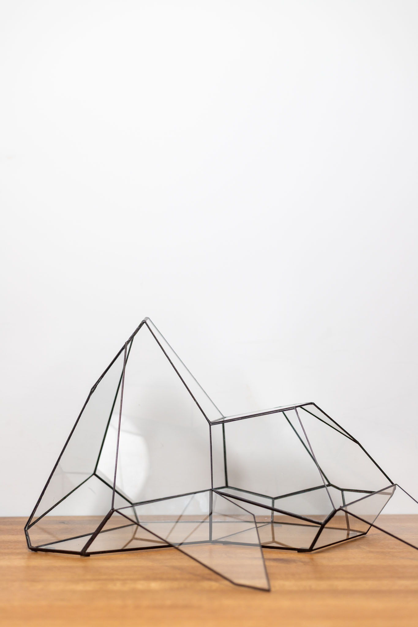 Handmade stained glass terrarium