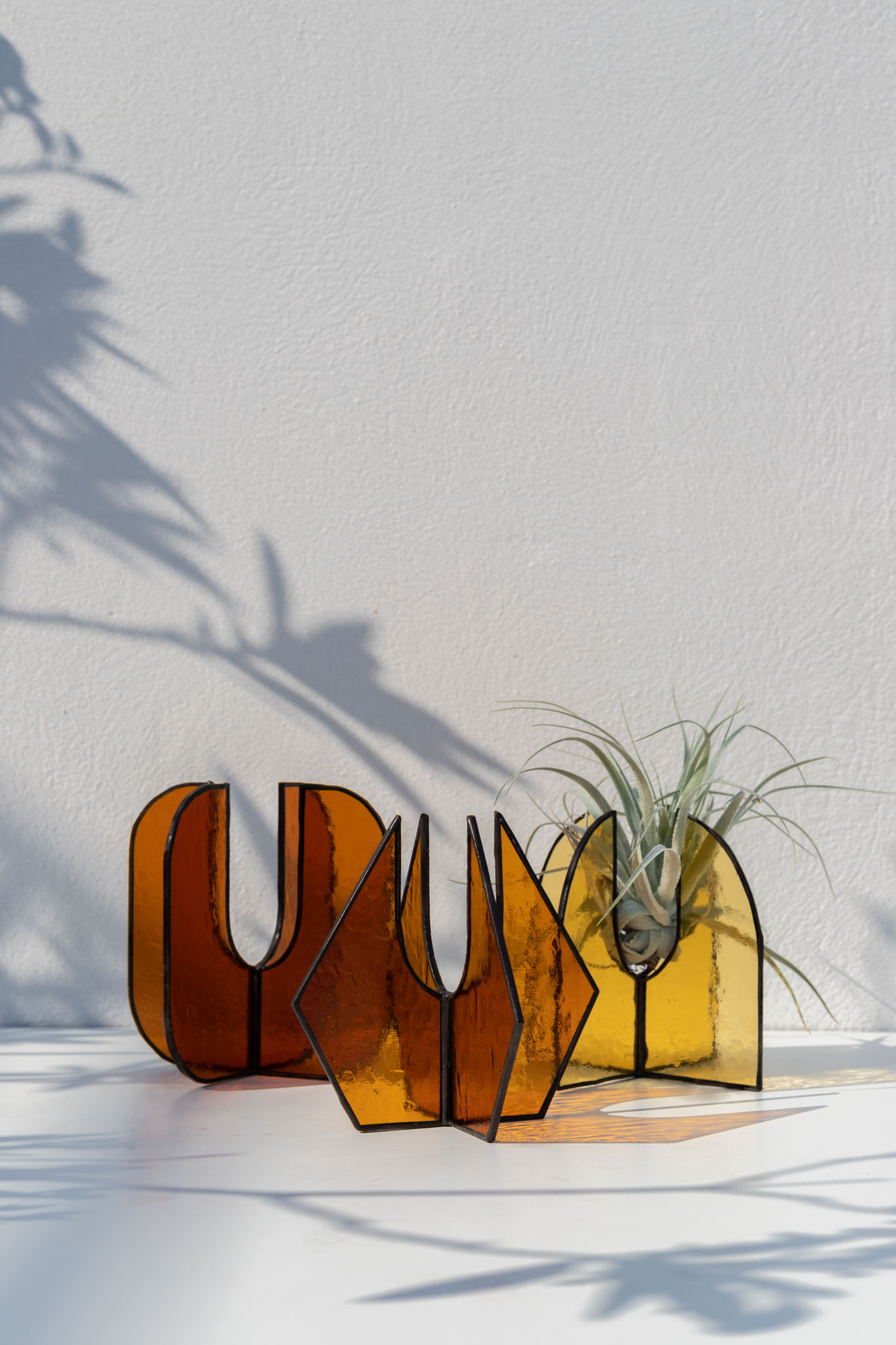 Handcrafted Glass Airplant Stands