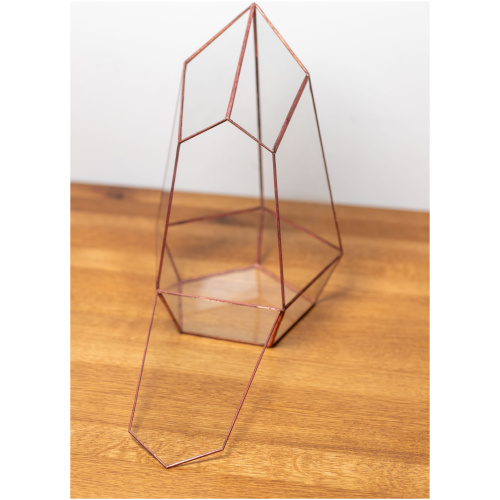 Small handmade glass plant container for plant arrangements