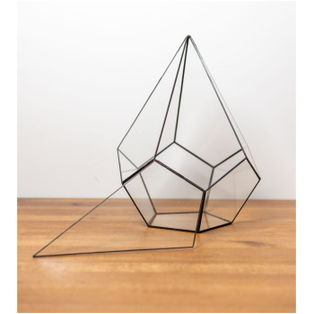 Tiffany handmade empty glass terrarium container for plants