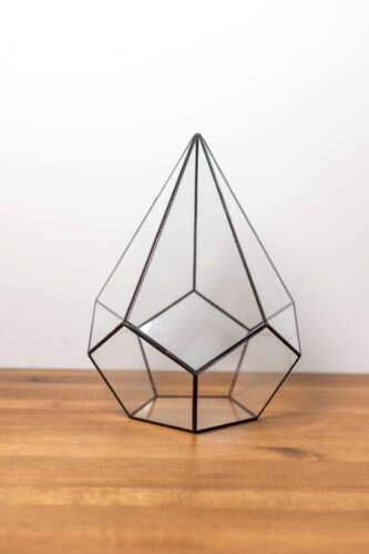 Tiffany handmade empty glass terrarium container for plants