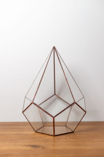 Tiffany handmade empty glass terrarium container for plants