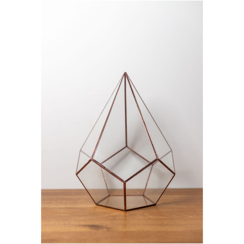 Tiffany handmade empty glass terrarium container for plants