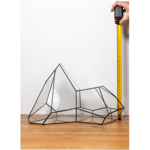 Tiffany technique handmade glass container for plant arrangements