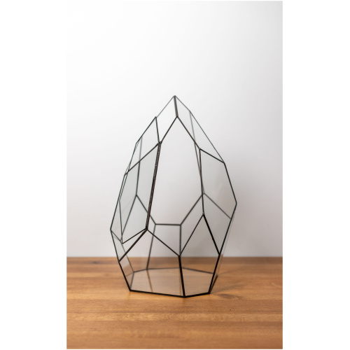 Tiffany technique handmade glass container for plant arrangements