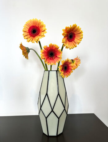 Stained Glass Geometric Vase