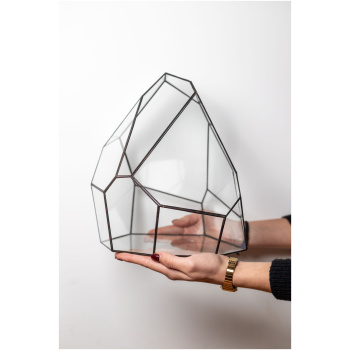 Handcrafted glass container for creating a plant terrarium