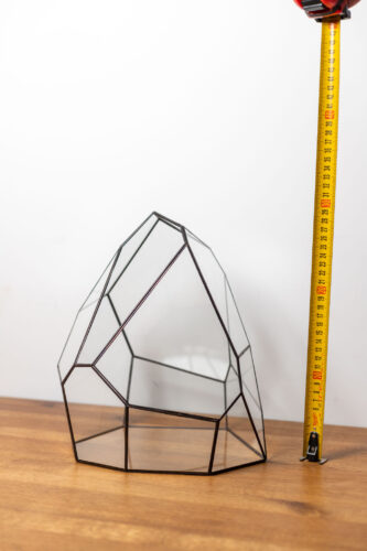 Handcrafted glass container for creating a plant terrarium