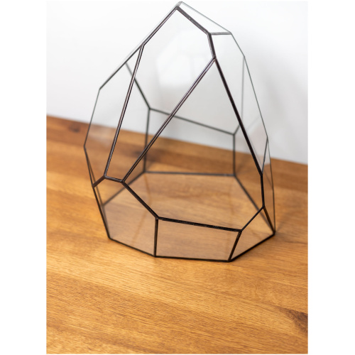 Handcrafted glass container for creating a plant terrarium