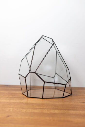 Handcrafted glass container for creating a plant terrarium