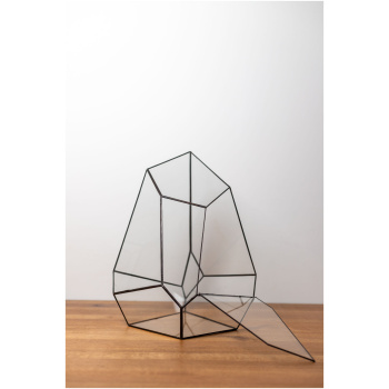 Tiffany glass container for plants