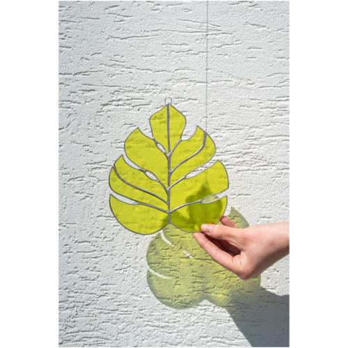 Handmade Stained Glass Monstera Leaf