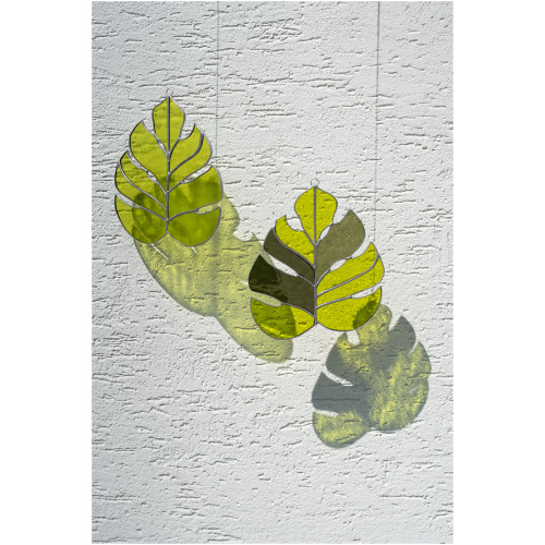 Handmade Stained Glass Monstera Leaf