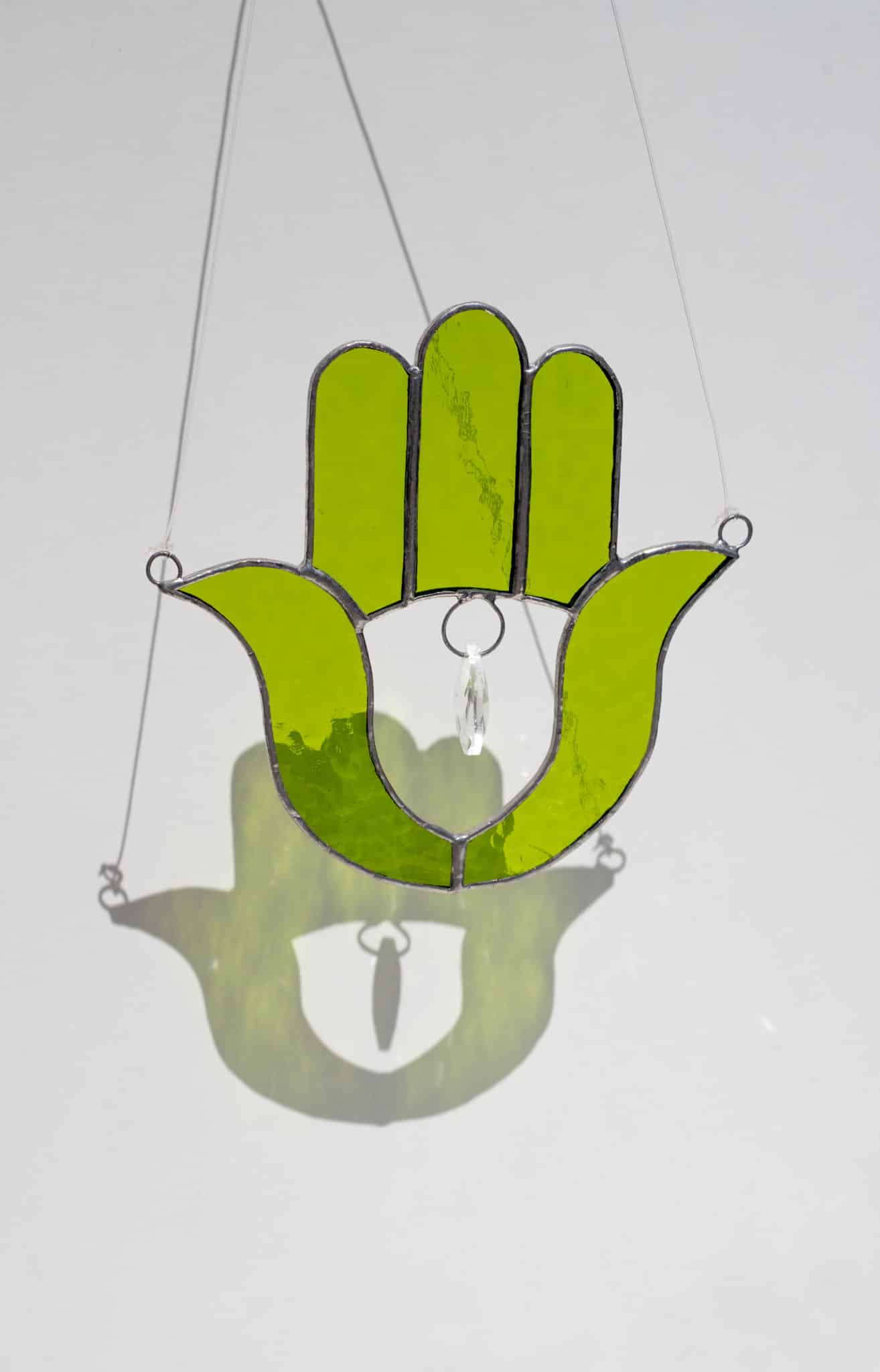 Hand of fatima stained glass decoration