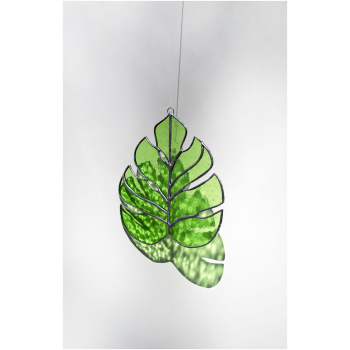 Handmade Stained Glass Monstera Leaf