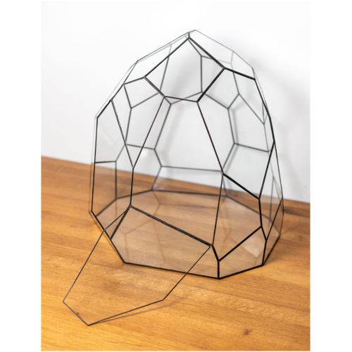 Exclusive handmade glass container for plant arrangements