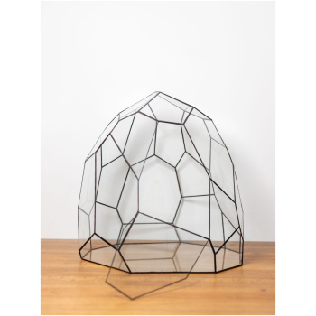 Exclusive handmade glass container for plant arrangements