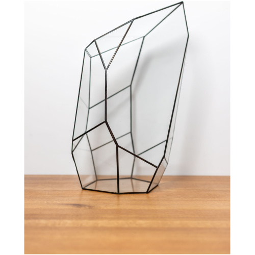 Handcrafted empty glass container for plant arrangements