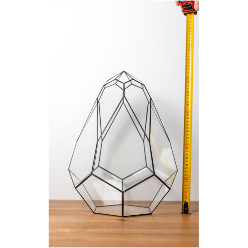 Handmade stained glass container, empty terrarium, modern home decor