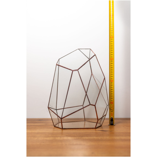 Handmade glass plant container designed for plant arrangements