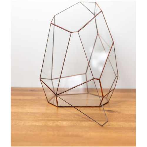 Handmade glass plant container designed for plant arrangements