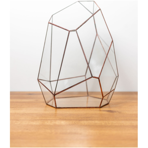 Handmade glass plant container designed for plant arrangements