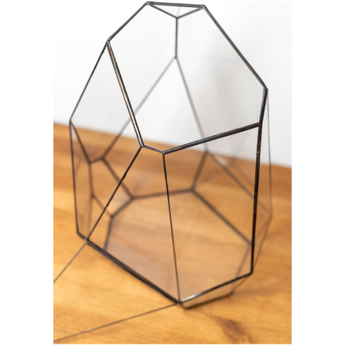 Handmade glass plant container designed for plant arrangements