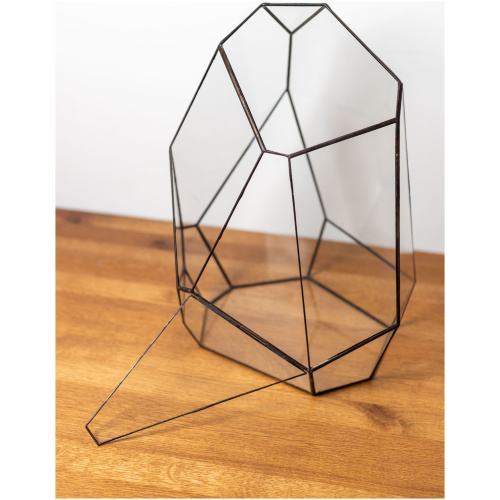 Handmade glass plant container designed for plant arrangements