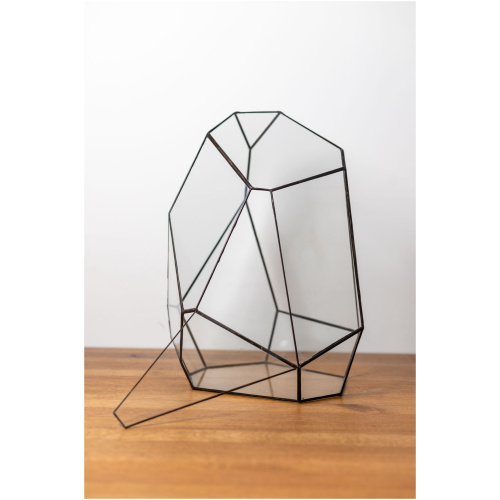 Handmade glass plant container designed for plant arrangements