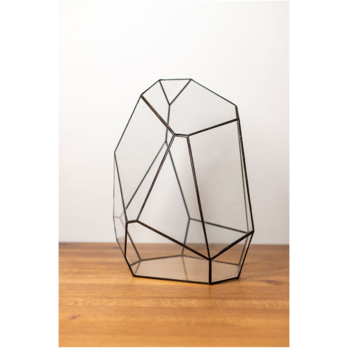 Handmade glass plant container designed for plant arrangements