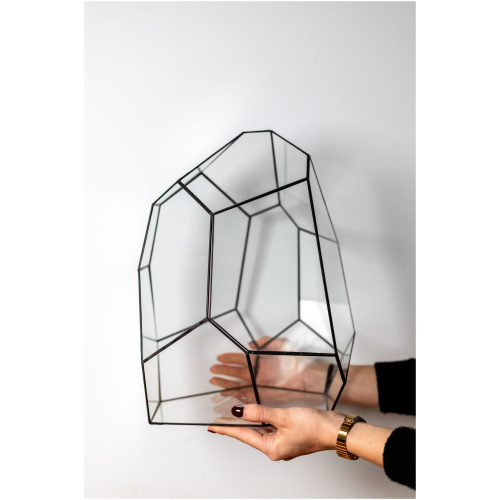 Handmade glass container for plant terrarium