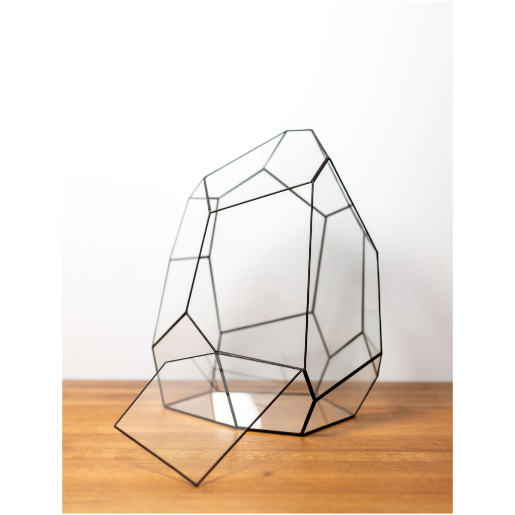 Handmade glass container for plant terrarium