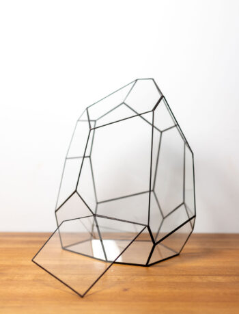 Handmade glass container for plant terrarium