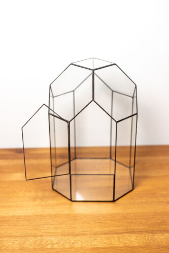 Stained glass handmade plant container terrarium