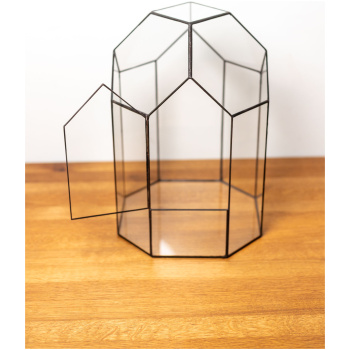 Stained glass handmade plant container terrarium