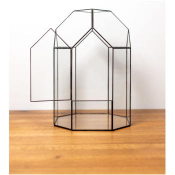 Stained glass handmade plant container terrarium