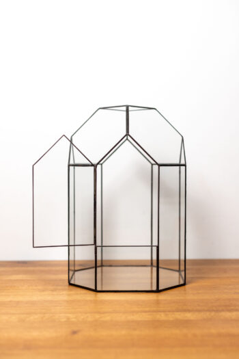 Stained glass handmade plant container terrarium