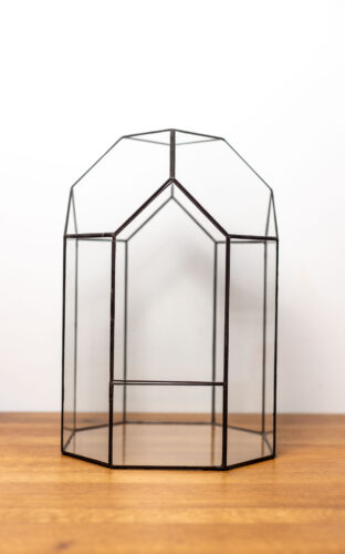 Stained glass handmade plant container terrarium