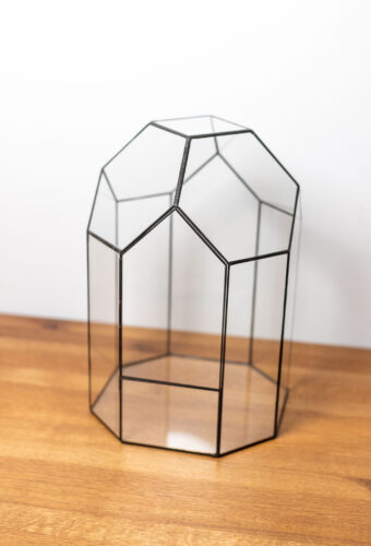 Stained glass handmade plant container terrarium