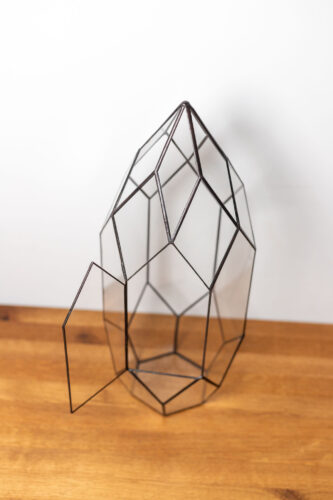 Stained glass handmade plant container terrarium