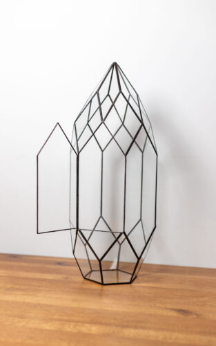 Stained glass handmade plant container terrarium