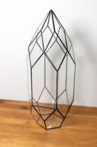 Stained glass handmade plant container terrarium