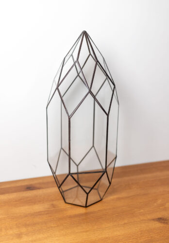 Stained glass handmade plant container terrarium