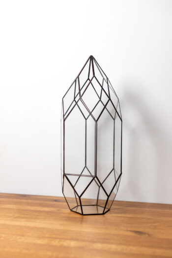 Stained glass handmade plant container terrarium